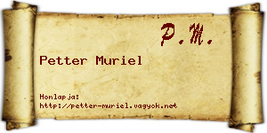 Petter Muriel névjegykártya